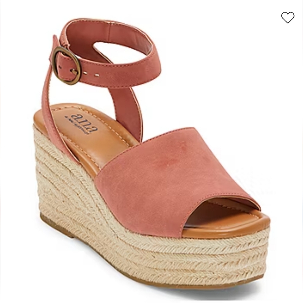 a.n.a. Wedges sandals terracotta size 11